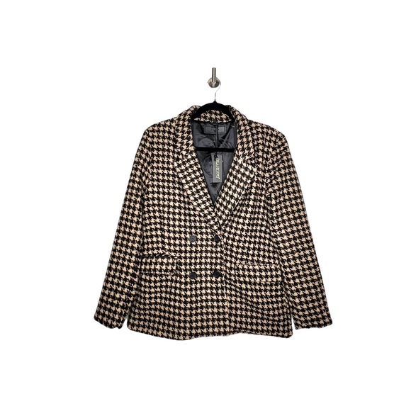 BLANKNYC Houndstooth Book Club Blazer Brown - Picture 3 of 6